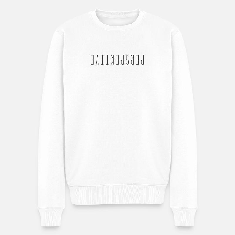 perspektive - Männer Premium Bio Pullover - Weiß
