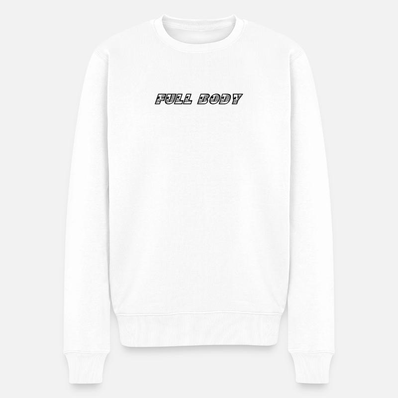  FULL BODY - Männer Premium Bio Pullover - Weiß