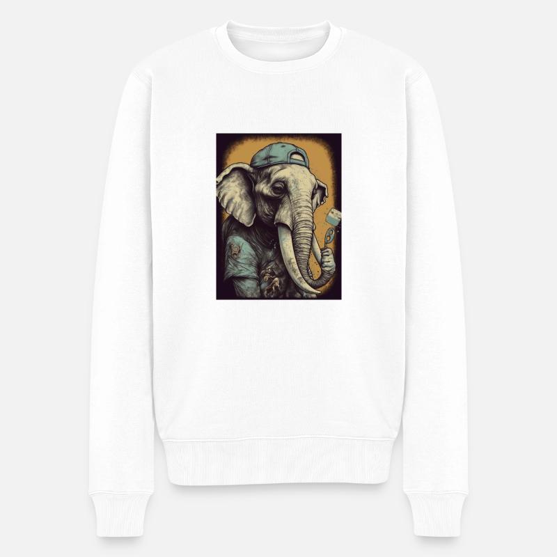 animal style - Pull Premium bio Homme - blanc