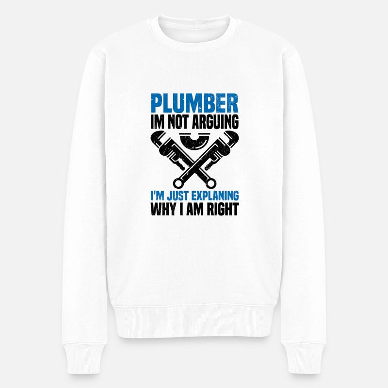 Handwerker - Männer Premium Bio Pullover - Weiß