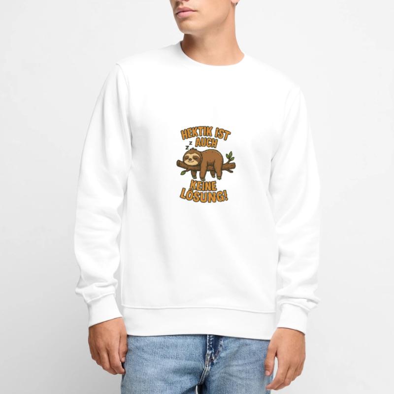Hectic is also not a solution sleeping sloth Men's Premium Organic Jumper