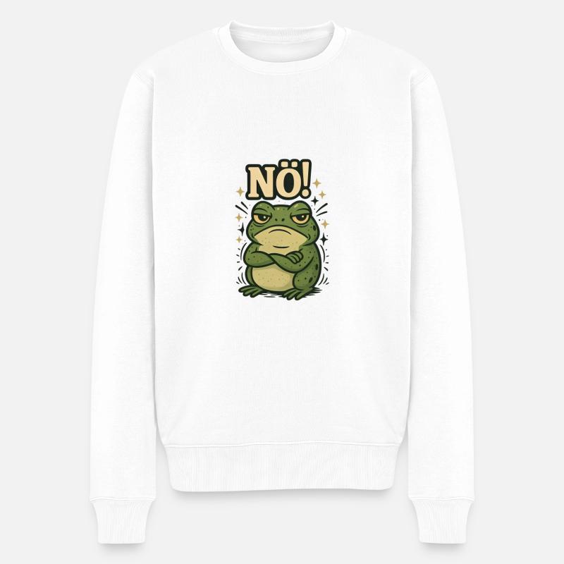 Grenouille Nope Fun Design Non - Pull Premium bio Homme - blanc