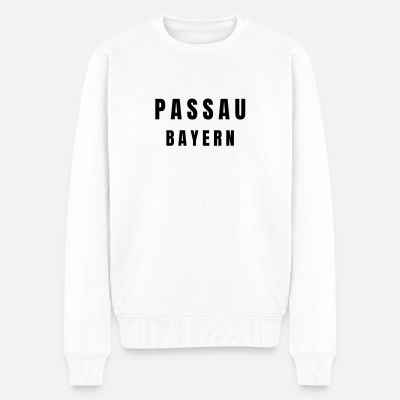 Passau Bayern - Männer Premium Bio Pullover - Weiß