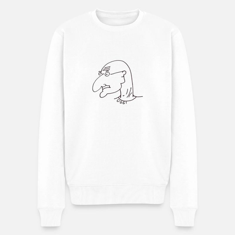 runzeux - Pull Premium bio Homme - blanc