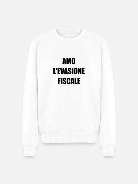 I love tax evasion - Men's Premium Organic Jumper - white