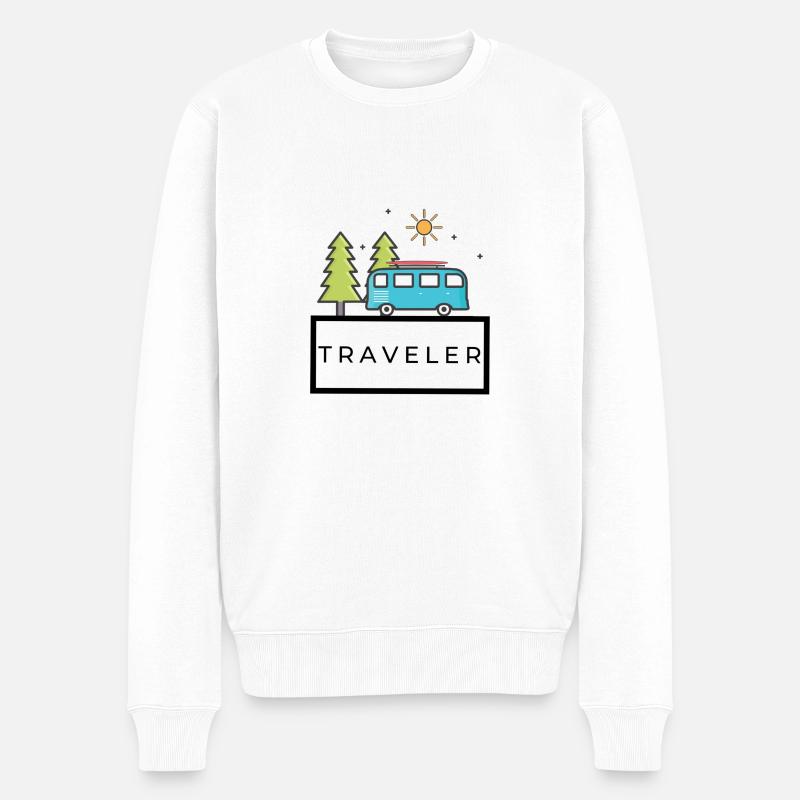 Voyageur / Voyageur - Pull Premium bio Homme - blanc