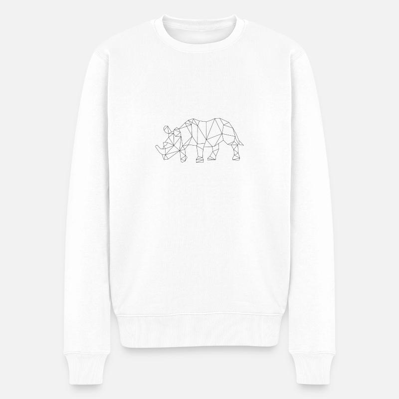 rhinocéros (rhinocéros) - Pull Premium bio Homme - blanc