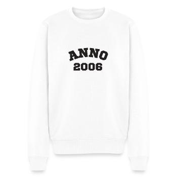 Anno 2006 Geburtstag Geburtsjahr - Männer Premium Bio Pullover - Weiß - Vorne - Thijin (182cm)