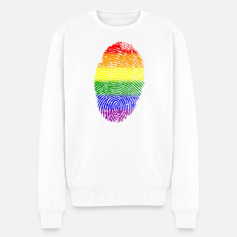 Pride ID - Männer Premium Bio Pullover - Weiß