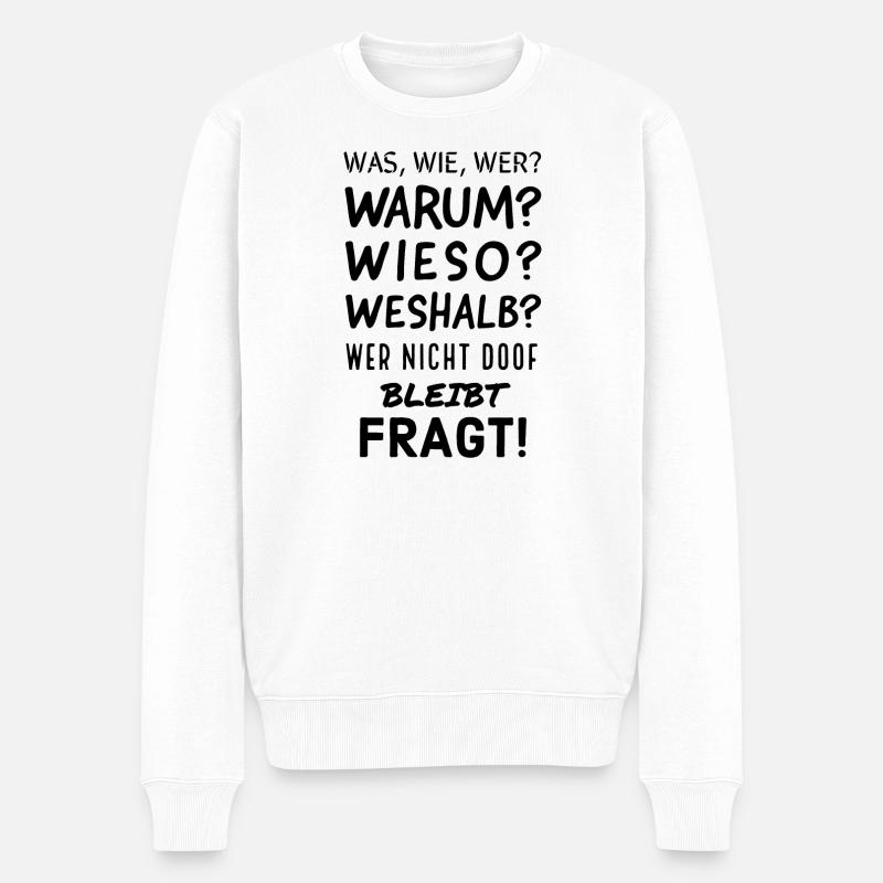 Abstrakter Farbverlauf mit geometrischen Formen - Männer Premium Bio Pullover - Weiß