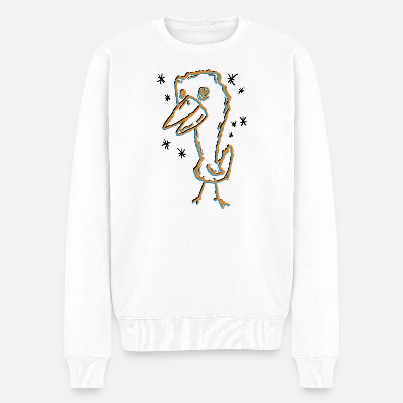 Oiseau sauvage - Pull Premium bio Homme - blanc