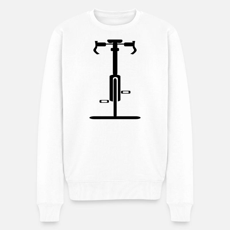 RENNRAD FAHRRAD - Männer Premium Bio Pullover - Weiß