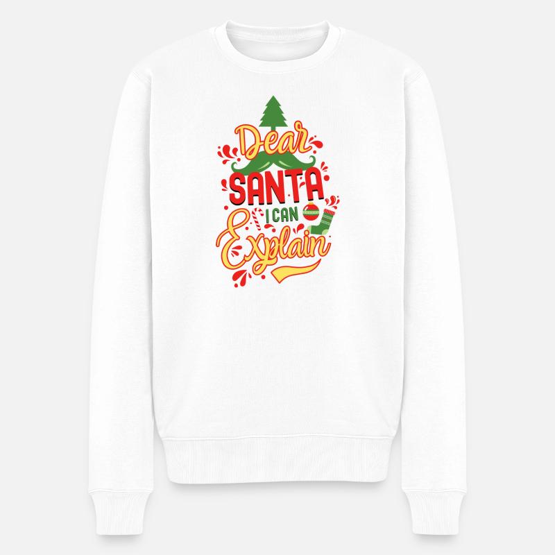 Dear Santa - Männer Premium Bio Pullover - Weiß