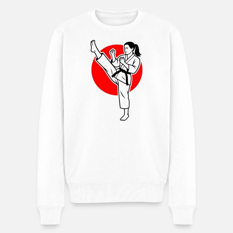 Karaté Mae-Geri - Pull Premium bio Homme - blanc