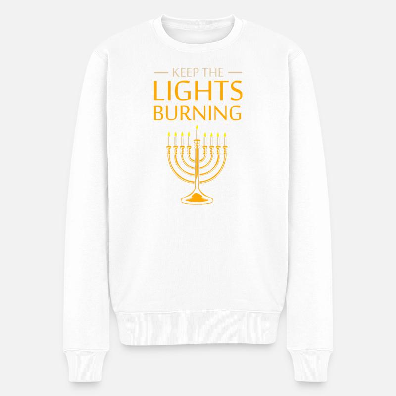 Hanoukka Hanoukka Hanoucca - Pull Premium bio Homme - blanc