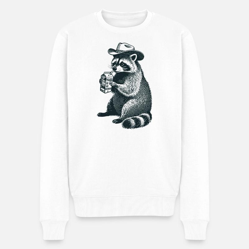 Tears of my Enemies - Waschbär - Männer Premium Bio Pullover - Weiß