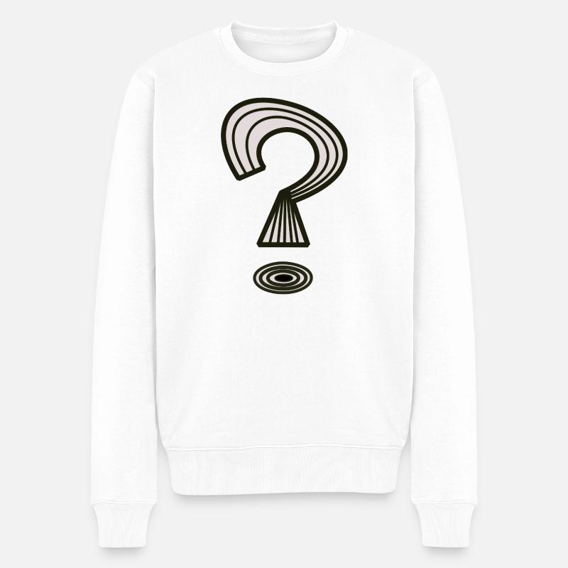 Fragezeichen von Cean - Männer Premium Bio Pullover - Weiß