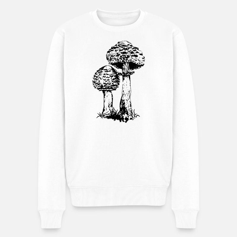 AKKUMULATOR PILZ - Männer Premium Bio Pullover - Weiß