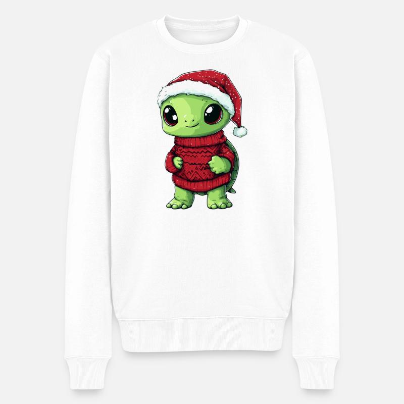 Noël de la Tortue - Pull Premium bio Homme - blanc