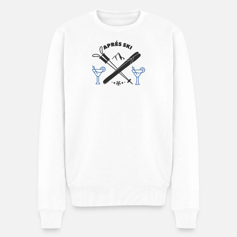 Après Ski Cocktails Motif - Pull Premium bio Homme - blanc