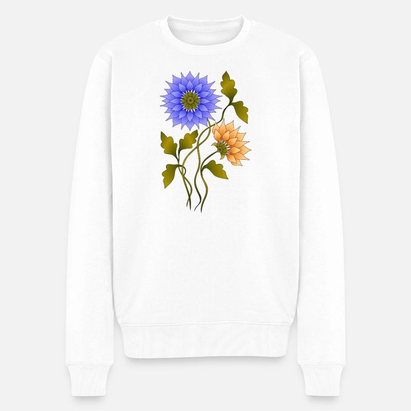 Fleur - Pull Premium bio Homme - blanc