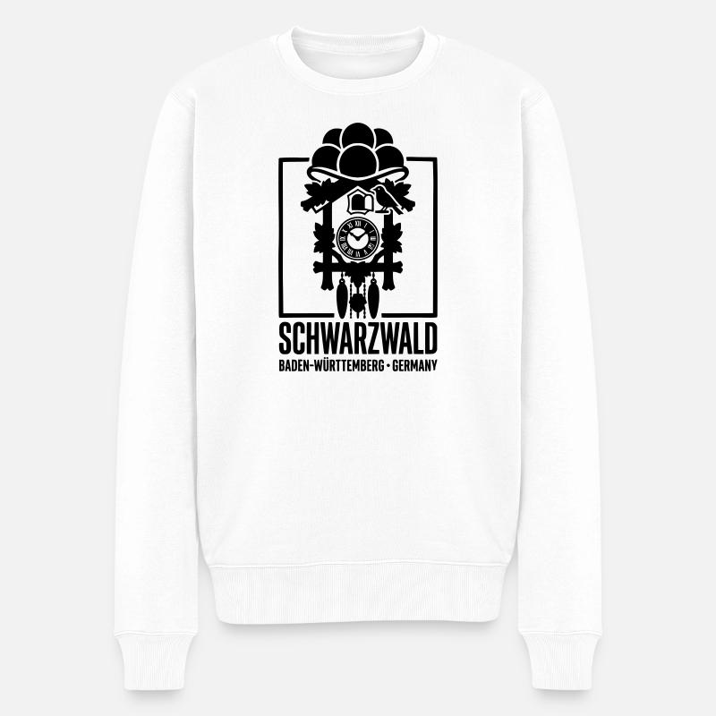 Typisch Schwarzwald - Männer Premium Bio Pullover - Weiß