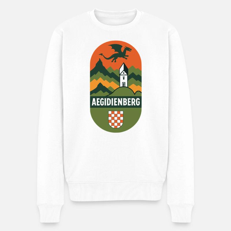 Aegidienberg Bad Honnef Siebengebirge Wappen - Männer Premium Bio Pullover - Weiß