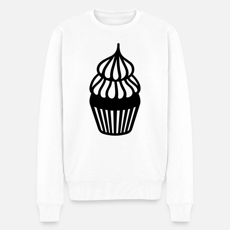 Cupcake - Männer Premium Bio Pullover - Weiß