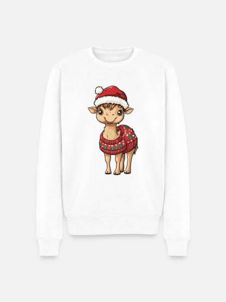 Kamel Weihnachten Comic - Männer Premium Bio Pullover - Weiß
