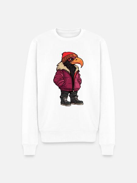 Harpy Bird Funny Winter - Men's Premium Organic Jumper - white