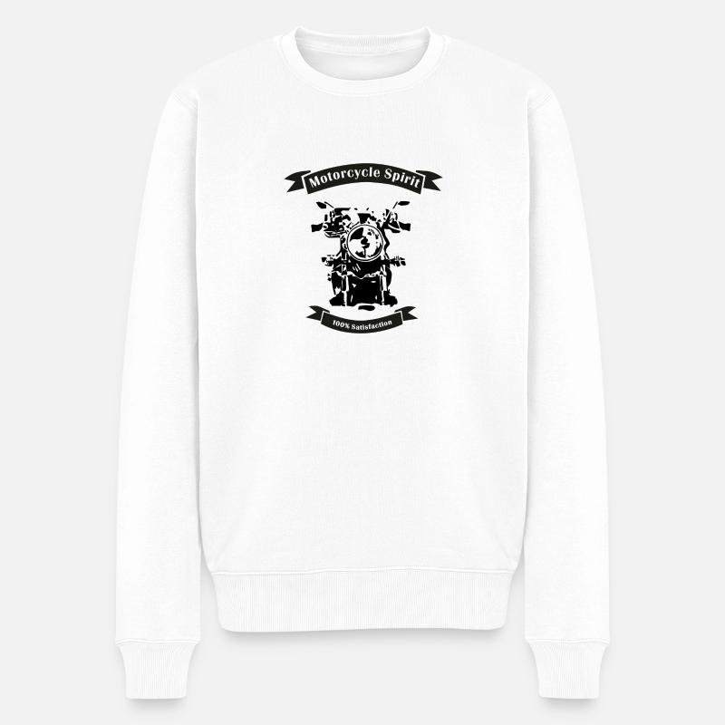 Motorcycle spirit - Pull Premium bio Homme - blanc