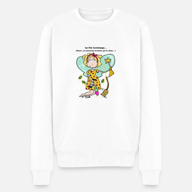 Fée Leménage - Pull Premium bio Homme - blanc