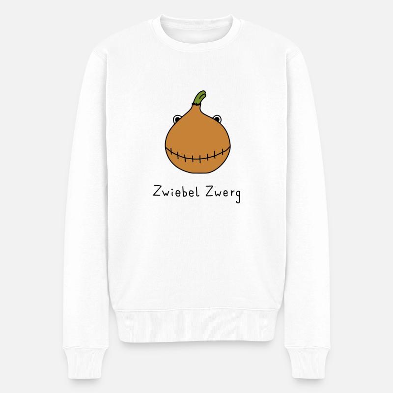 Zwiebel Zwerg - Männer Premium Bio Pullover - Weiß