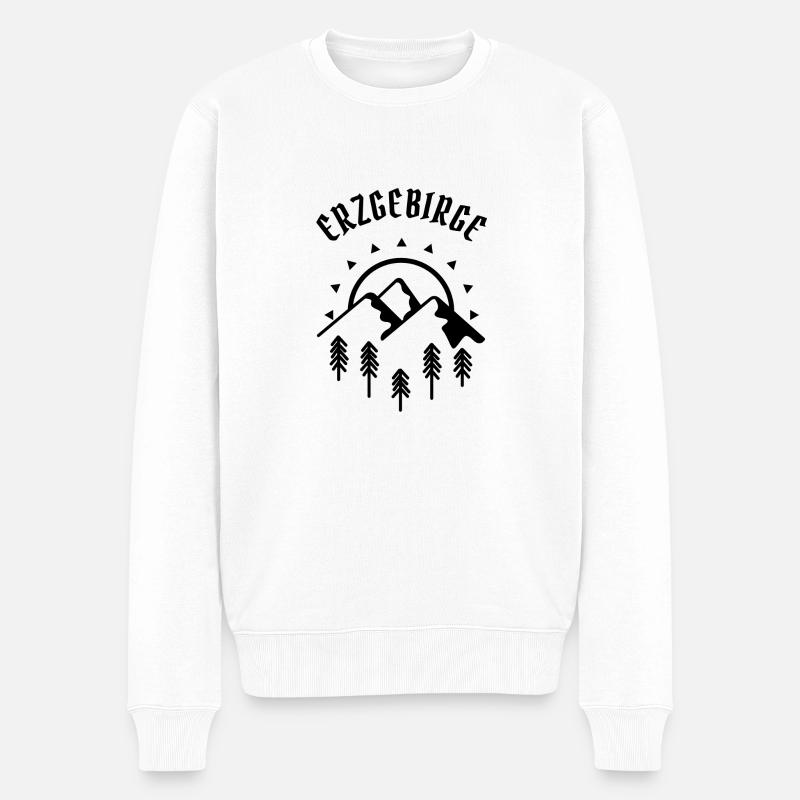 Skigebiet Erzgebirge - Männer Premium Bio Pullover - Weiß