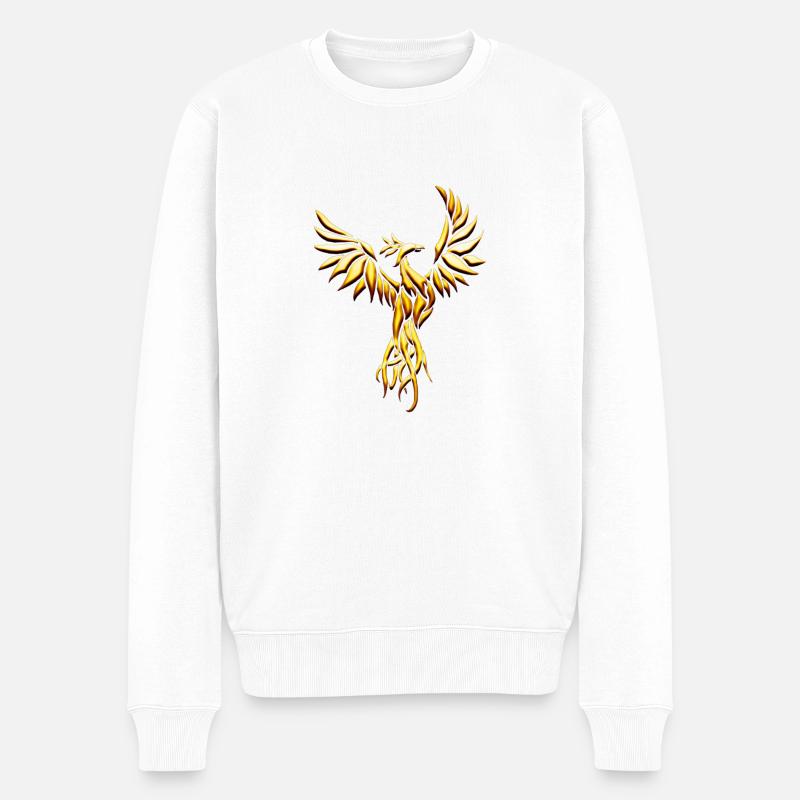 goldphoenix - Pull Premium bio Homme - blanc