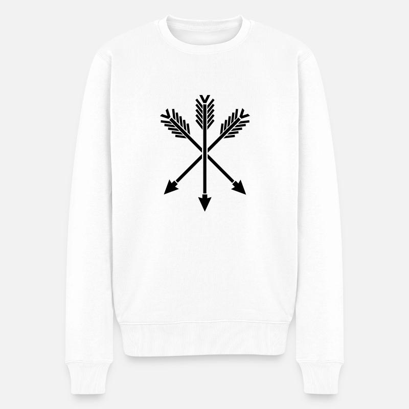 pfeile_design_ad1 - Pull Premium bio Homme - blanc