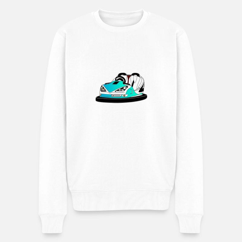autoscooter Fahrgeschäft kirmes - Männer Premium Bio Pullover - Weiß