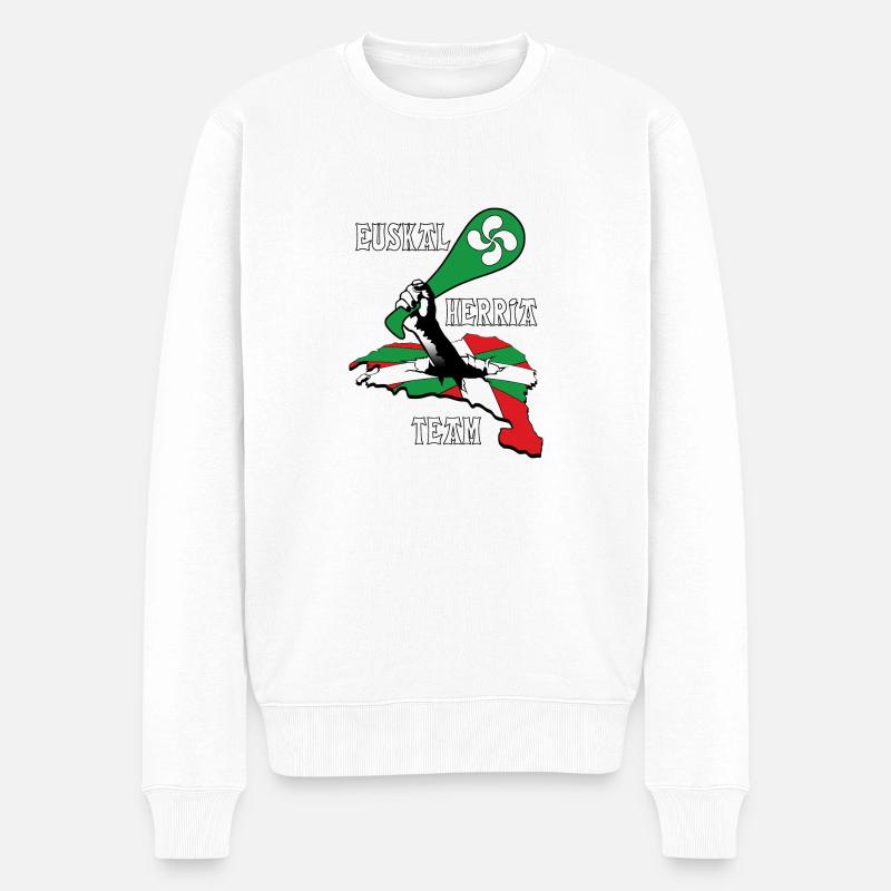 euskal herria design 133 - Pull Premium bio Homme - blanc