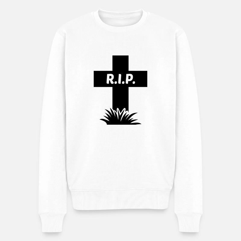 rip_f1 - Männer Premium Bio Pullover - Weiß