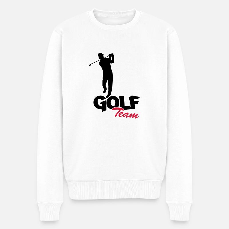 golfer_team2 - Männer Premium Bio Pullover - Weiß