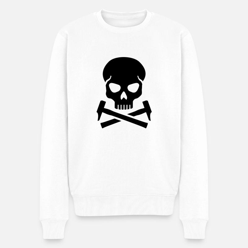 Crâne Marteau - Pull Premium bio Homme - blanc