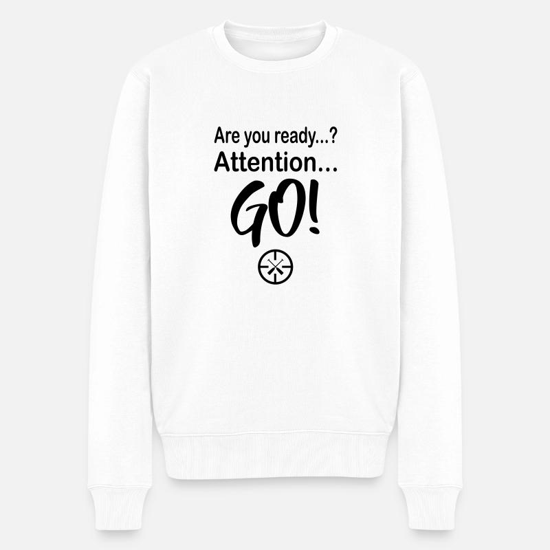 Drachenboot Are you Ready? 1c - Männer Premium Bio Pullover - Weiß