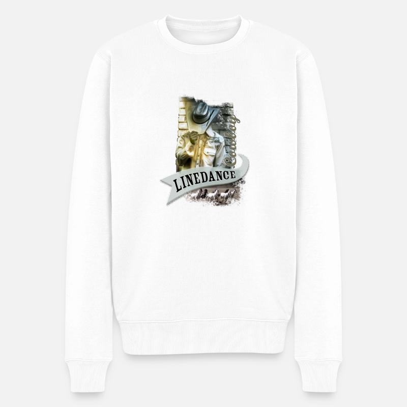 kl_linedance56 - Männer Premium Bio Pullover - Weiß