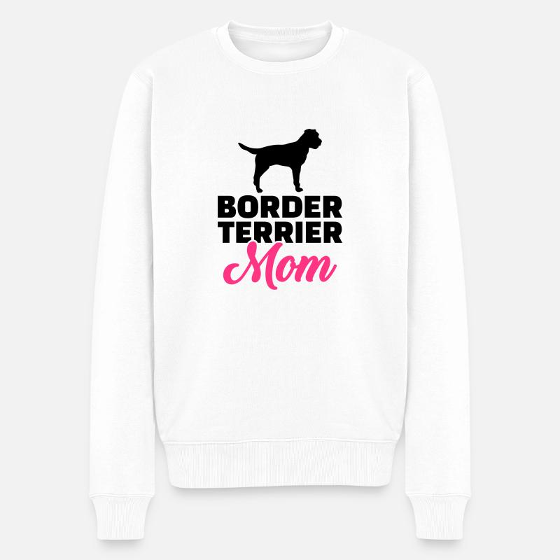 Border Terrier - Pull Premium bio Homme - blanc