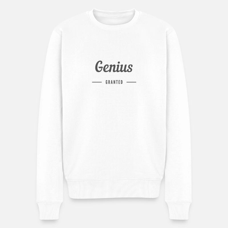 Genius - Männer Premium Bio Pullover - Weiß