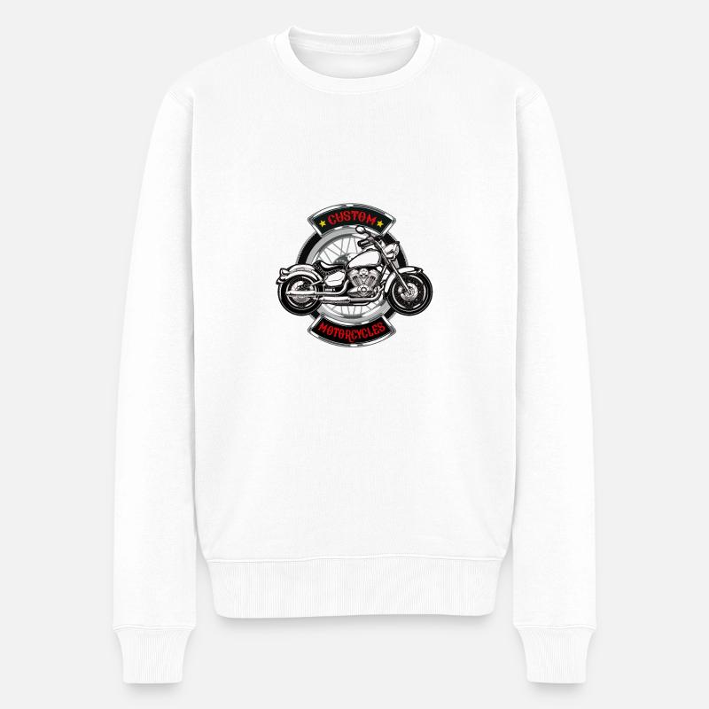 Custom bikes - Männer Premium Bio Pullover - Weiß