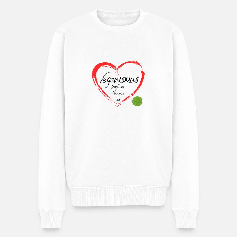 Veganismus - Männer Premium Bio Pullover - Weiß