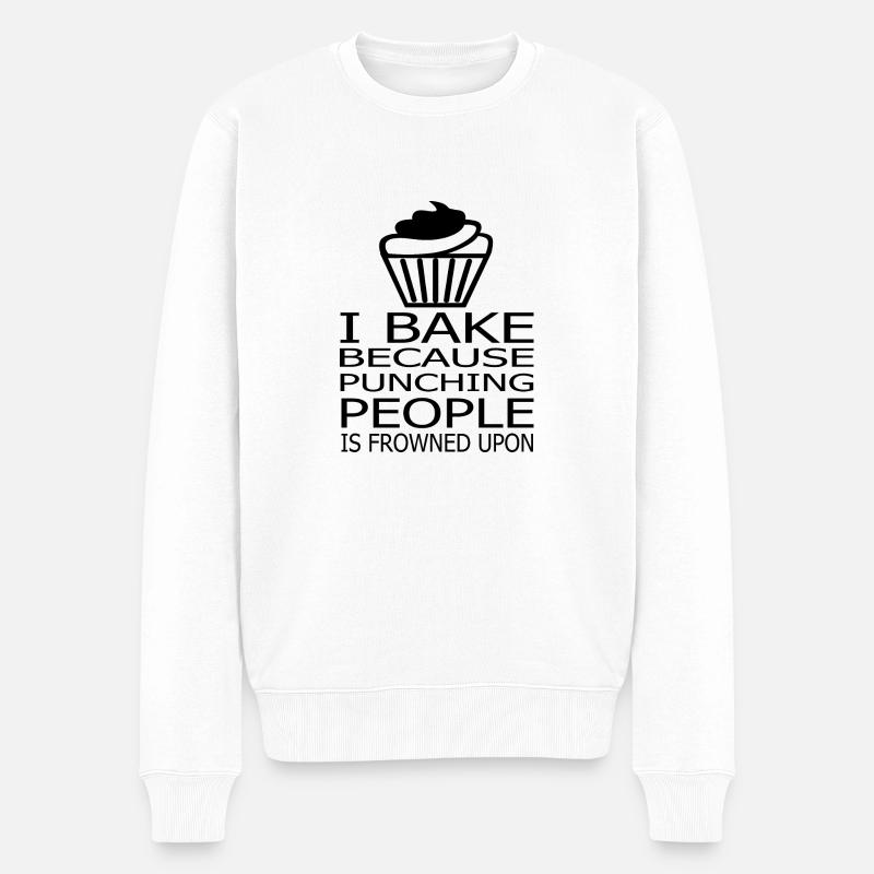 Backen Baking - Männer Premium Bio Pullover - Weiß