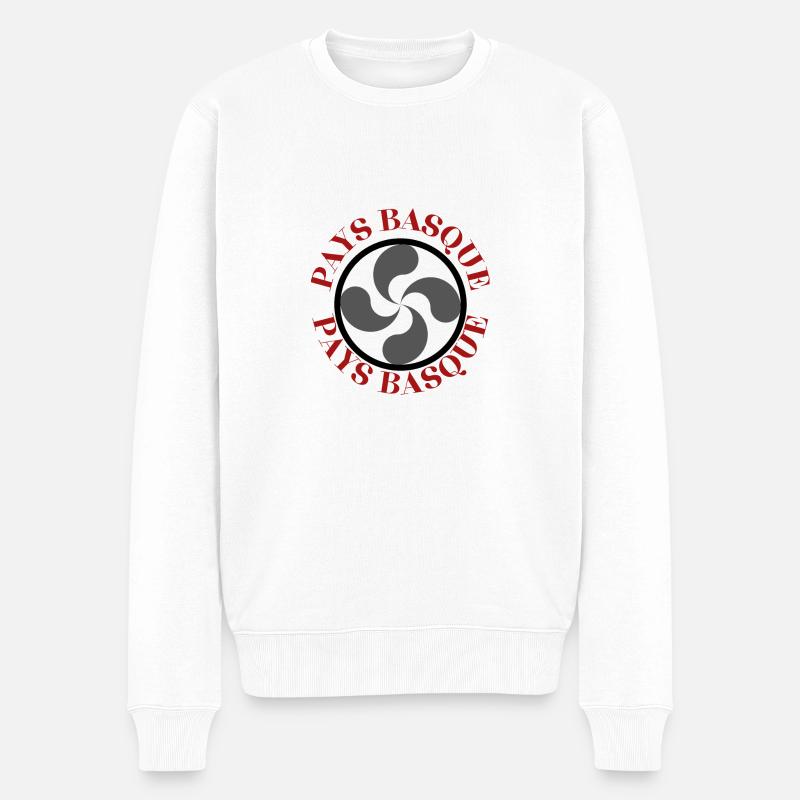 PAYS BASQUE - Pull Premium bio Homme - blanc