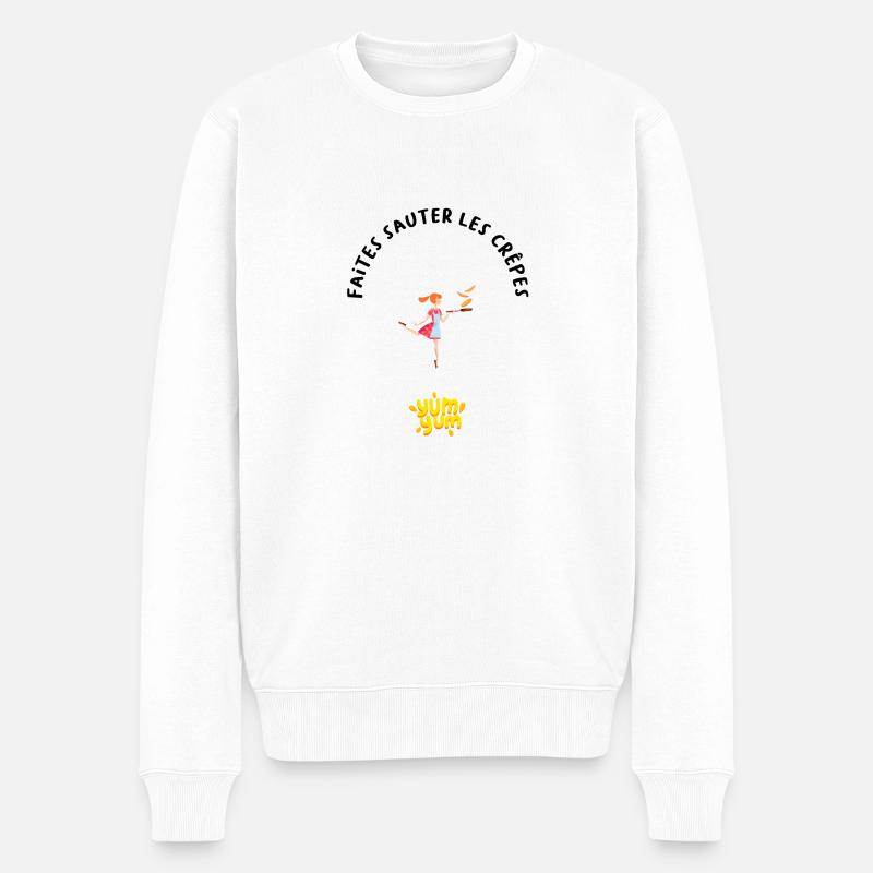 Faites sauter les crêpes - Pull Premium bio Homme - blanc